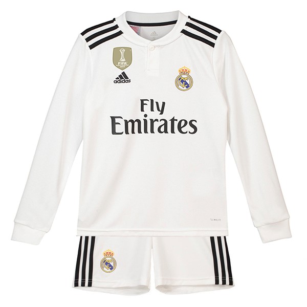 Camiseta Real Madrid Primera equipación ML Niños 2018-2019 Blanco